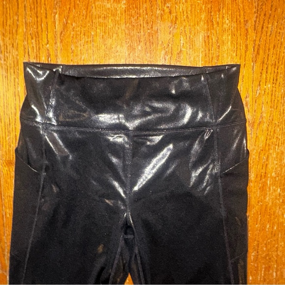 Fabletics black metallic, high waisted, straight leg, NWT! - Picture 7 of 12